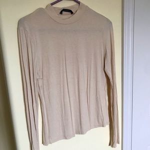 Beige turtle mock neck